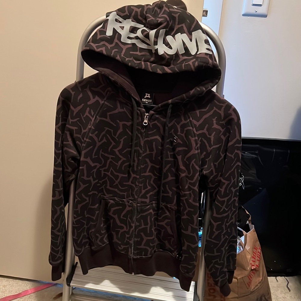 Freshjive Cement Print Hoodie XS